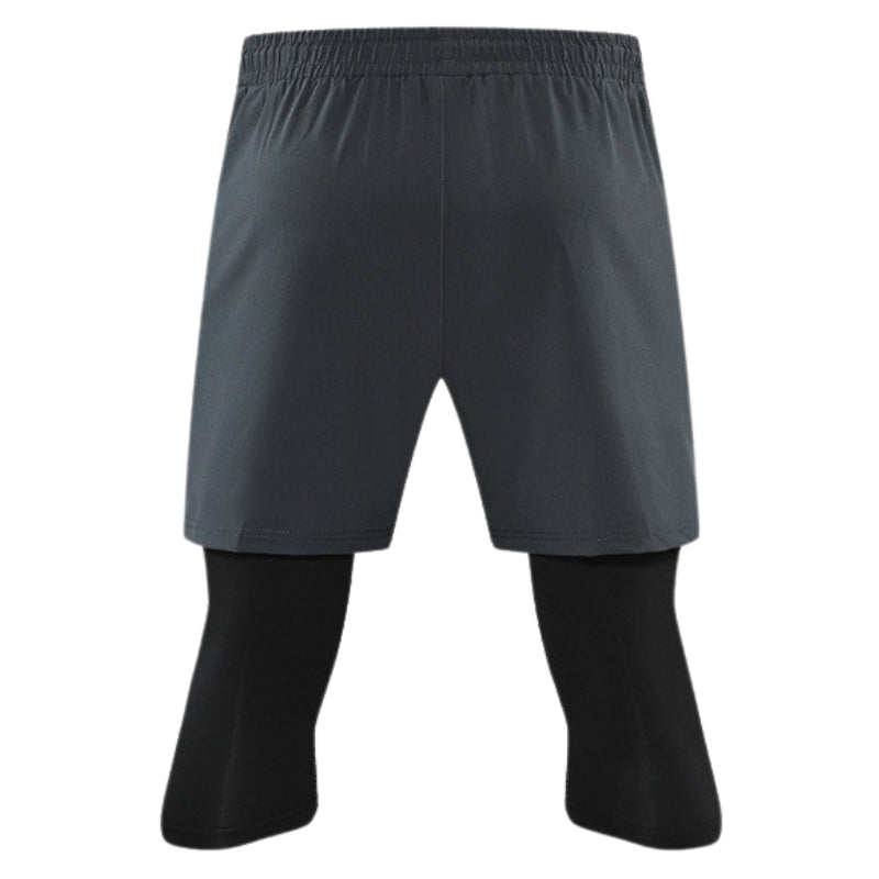 Short de Sport 2-en-1 avec Collant de Compression Intégré