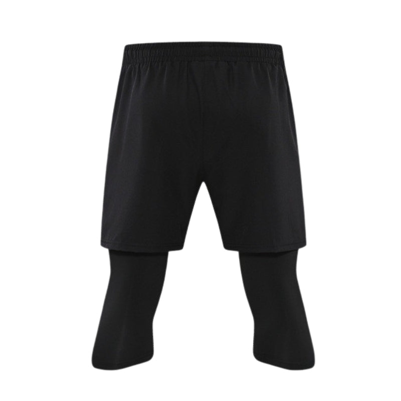 Short de Sport 2-en-1 avec Collant de Compression Intégré