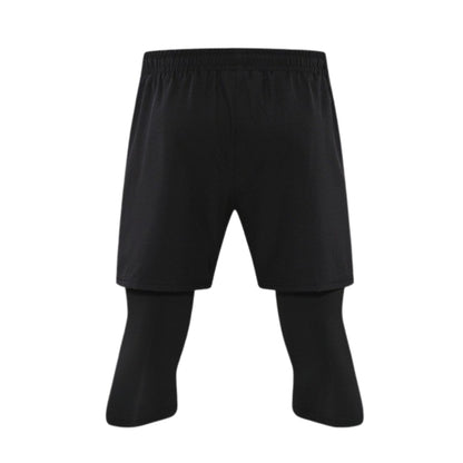 Short de Sport 2-en-1 avec Collant de Compression Intégré